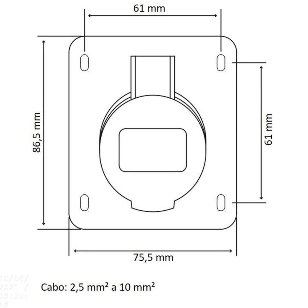 Tomada De Embutir Industrial 3p+t 32 A 220-250 Vca 9 H Tramontina Tramontina - 2