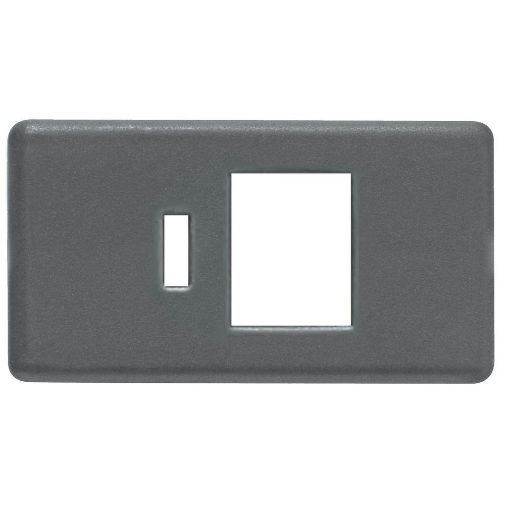 Módulo Tampo Para Tomada Rj Tramontina Izyflat Grafite Tramontina - 1