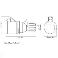 Tomada De Acoplamento Industrial 3p+t 32 A 220-250 Vca 9 H Tramontina Tramontina - 3