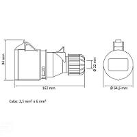 Tomada De Acoplamento Industrial 2p+t 32 A 220-250 Vca 6 H Tramontina Tramontina - 3