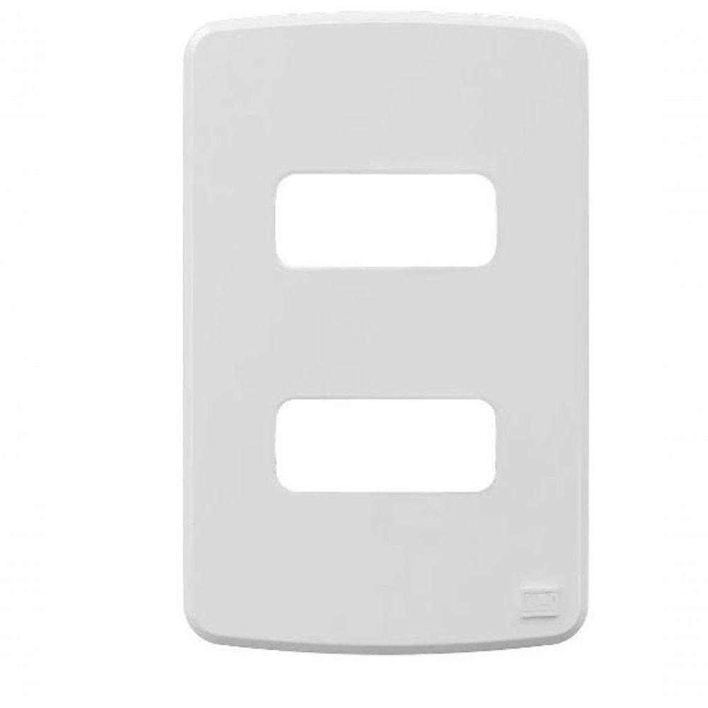 Placa Com Suporte 4X2 2 Posições Branco Composé - 1