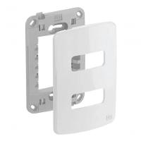 Placa Com Suporte 4X2 2 Posições Branco Composé - 2
