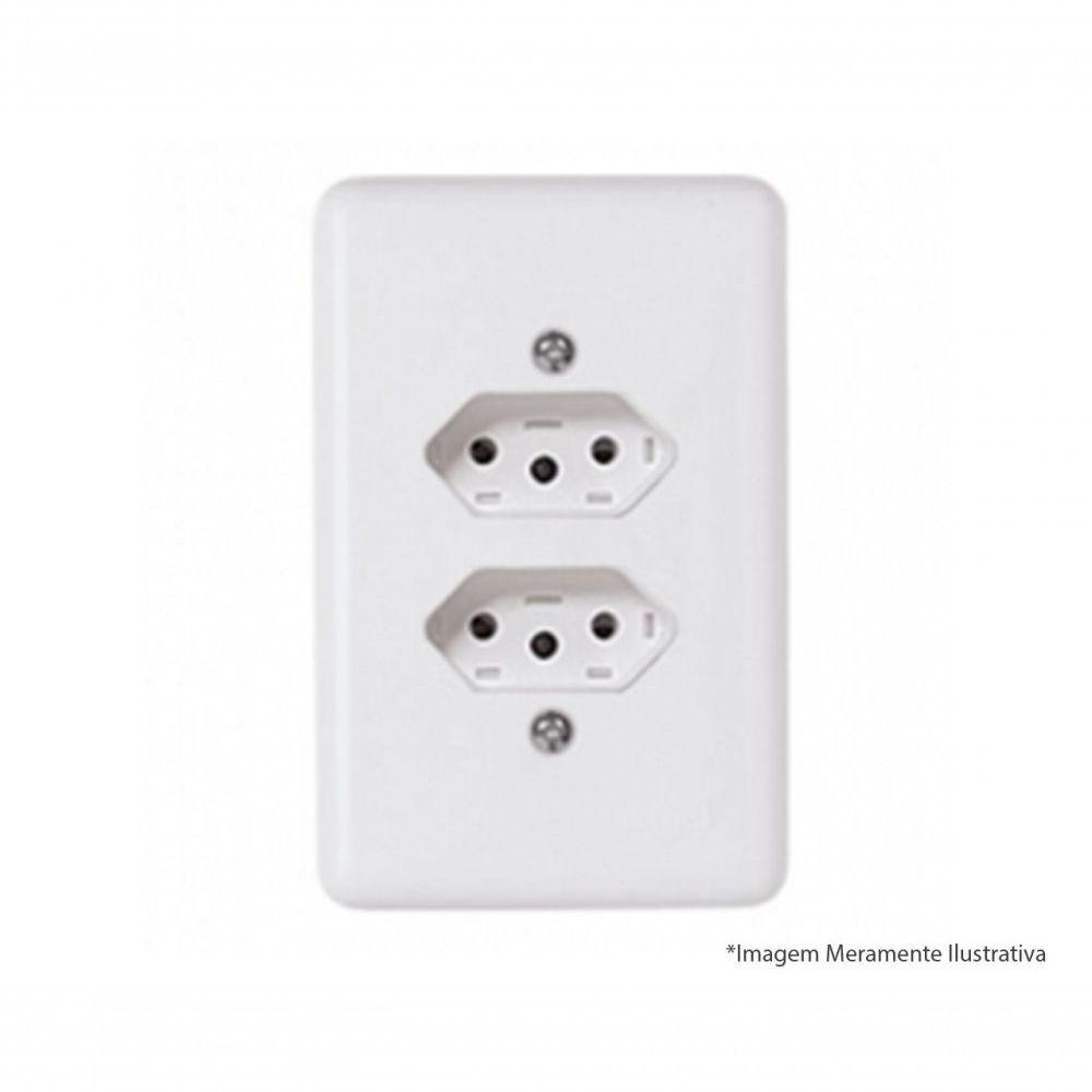 Tomada Dupla Ilumi Stylus Bip 2P+T C/Pl 10A 250V 20120 - 1