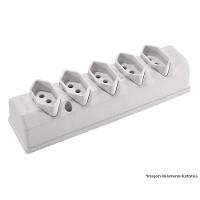 Tomada Barra Hercules 2P+T 5Tom Cinza 20A - 1