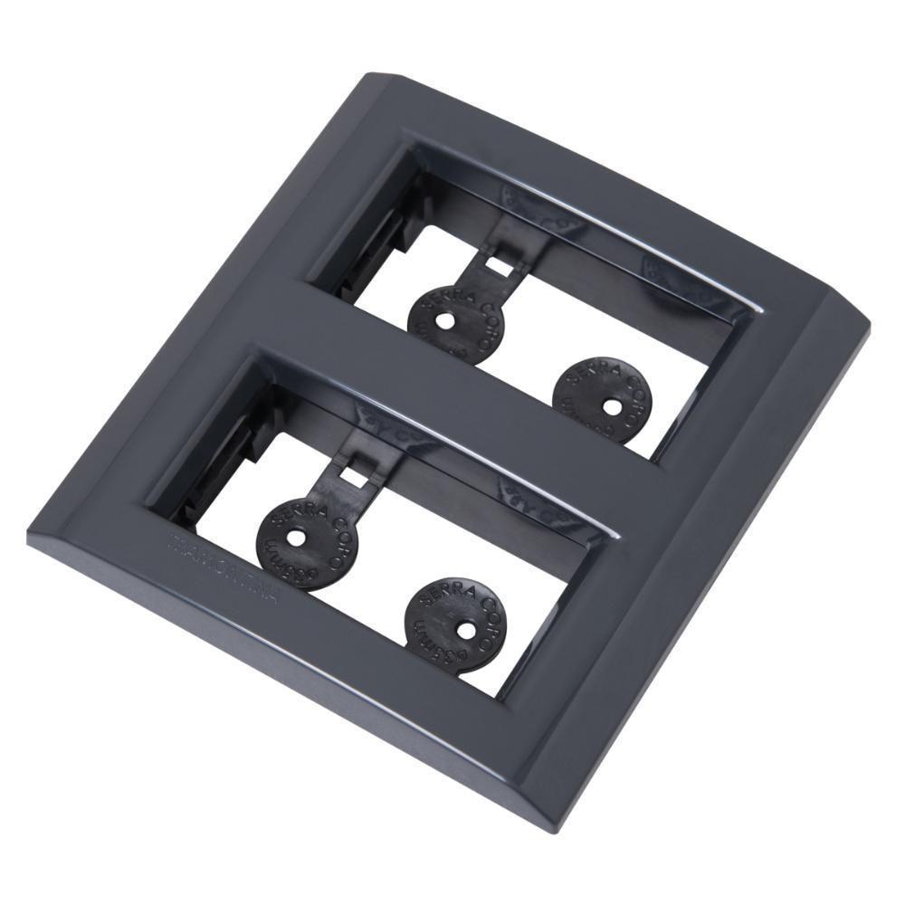 Placa Para Movel 2 Postos Tramontina Liz Grafite - 1