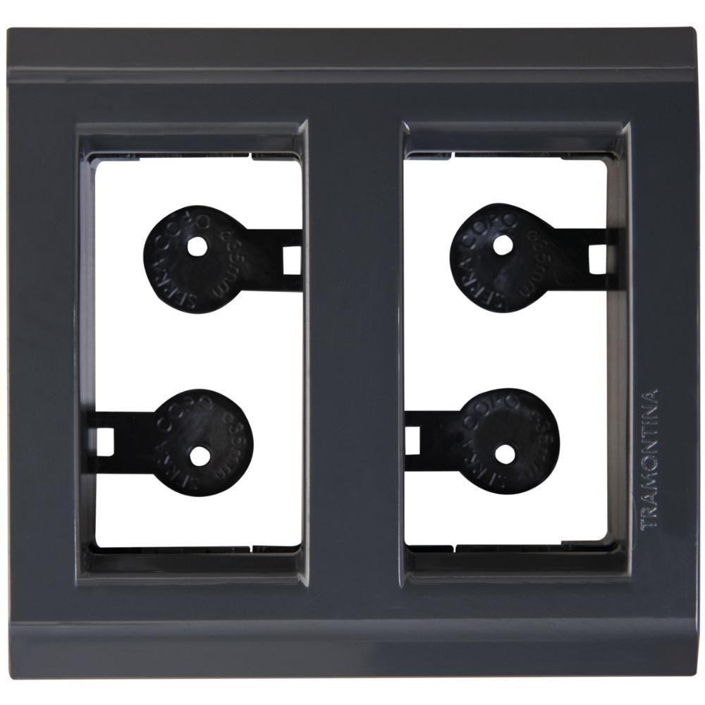 Placa Para Movel 2 Postos Tramontina Liz Grafite - 3