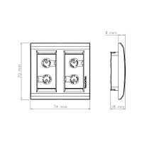 Placa Para Movel 2 Postos Tramontina Liz Grafite - 2