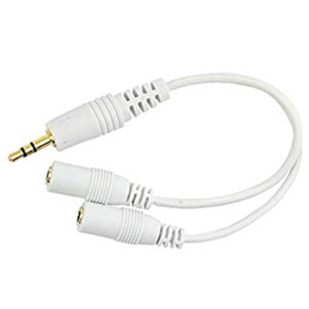 Cabo P2-macho Estéreo - 2 J2-fêmea Para Audio 15cm - 1