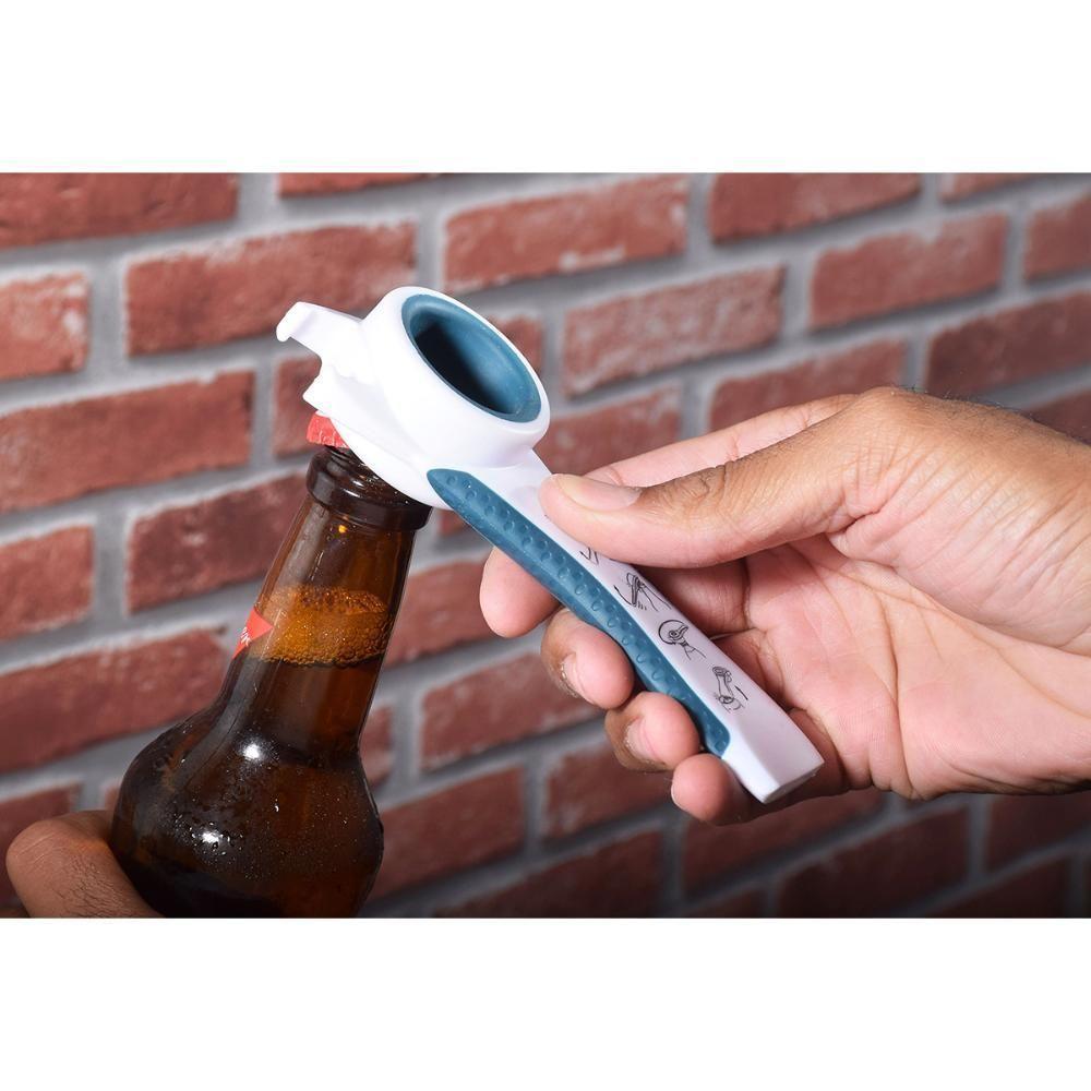 Abridor 5 Em 1 Lata Garrafa Vidro De Conserva Multiuso Prana - 4