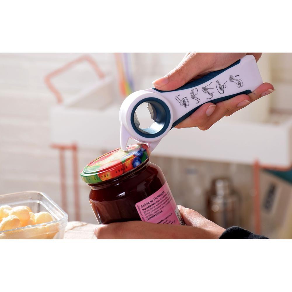 Abridor 5 Em 1 Lata Garrafa Vidro De Conserva Multiuso Prana - 6