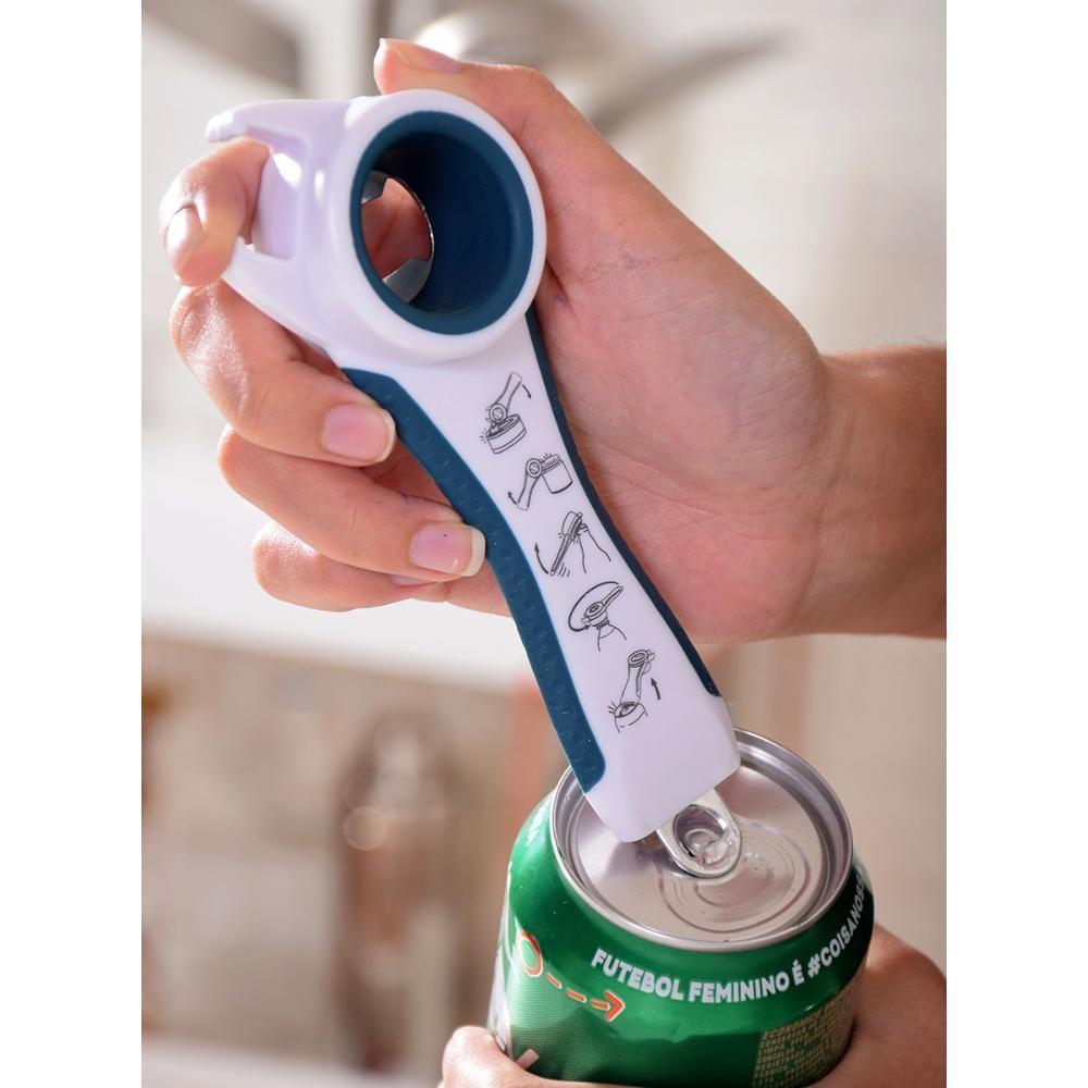 Abridor 5 Em 1 Lata Garrafa Vidro De Conserva Multiuso Prana - 8