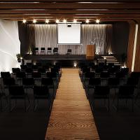 Kit 04 Cadeiras Hoteleira Auditório Empilhável Inter L02 Facto Preto - Lyam Decor - 6