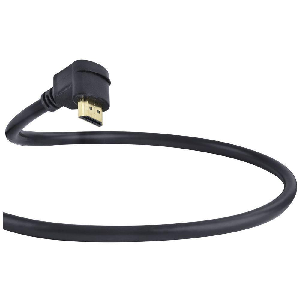 Cabo Hdmi 2.0 4k Ultra Hd 3d Conexão Ethernet Com 01 Conector 90º 2 Metros - H2090-2 - 3