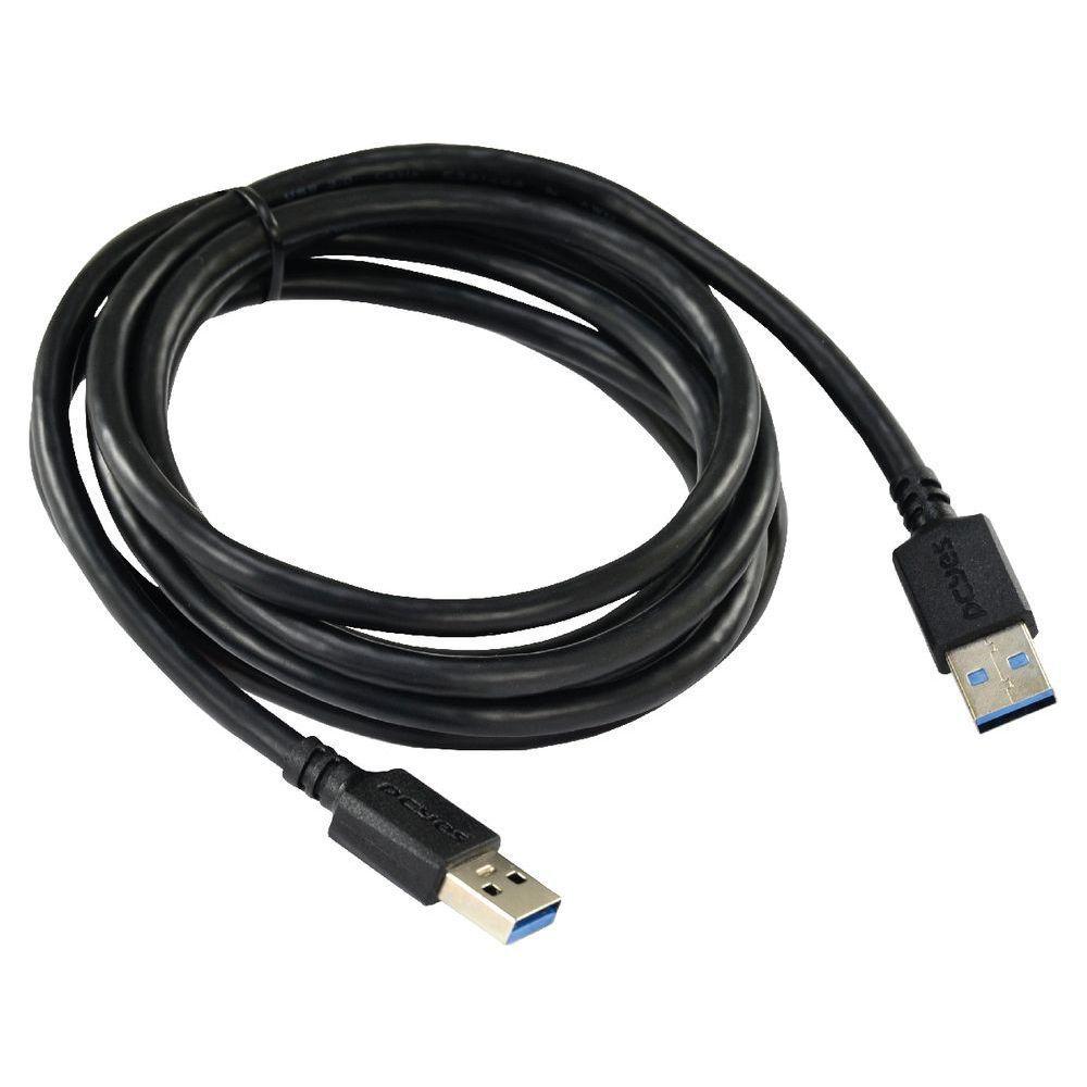 Cabo De Dados Usb A 3.0 Macho Para Usb A 3.0 Macho 28awg Puro Cobre 2 Metros - Puam3-2 - 6