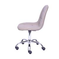 Cadeira Giratória Eames Botonê Assento Pu Fendi Base Rodizio Cromada - 9