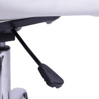 Cadeira Giratória Eames Botonê Assento Pu Branca Base Rodizio Cromada