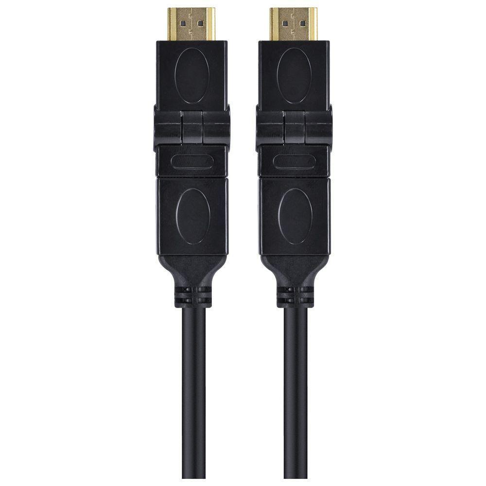 Cabo Hdmi 2.0 4k Ultra Hd 3d Conexão Ethernet Conectores 360° 2 Metros - H20b360-2 - 6