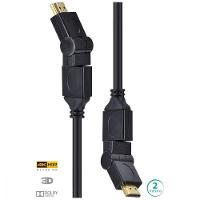 Cabo Hdmi 2.0 4k Ultra Hd 3d Conexão Ethernet Conectores 360° 2 Metros - H20b360-2 - 8