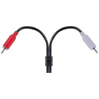 Cabo De áudio 2 Rca Macho Para P2 3.5mm Macho 28awg Puro Cobre 1 Metro - P2r35-1 - 16