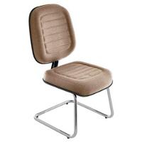 Cadeira Diretor Para Escritório Cromada Linha Blenda Bege - 1