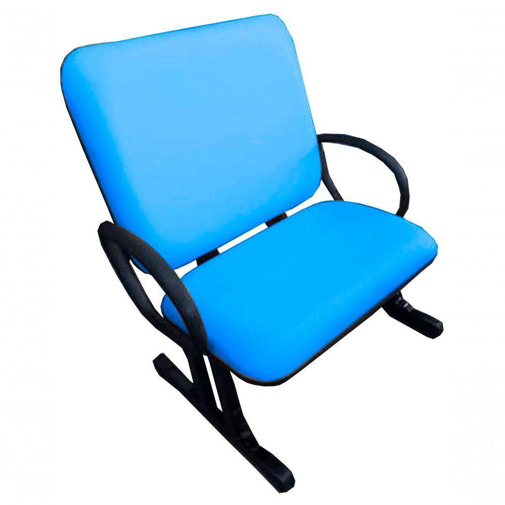Cadeira Para Escritório Para Obesos Até 250kg Azul - 5