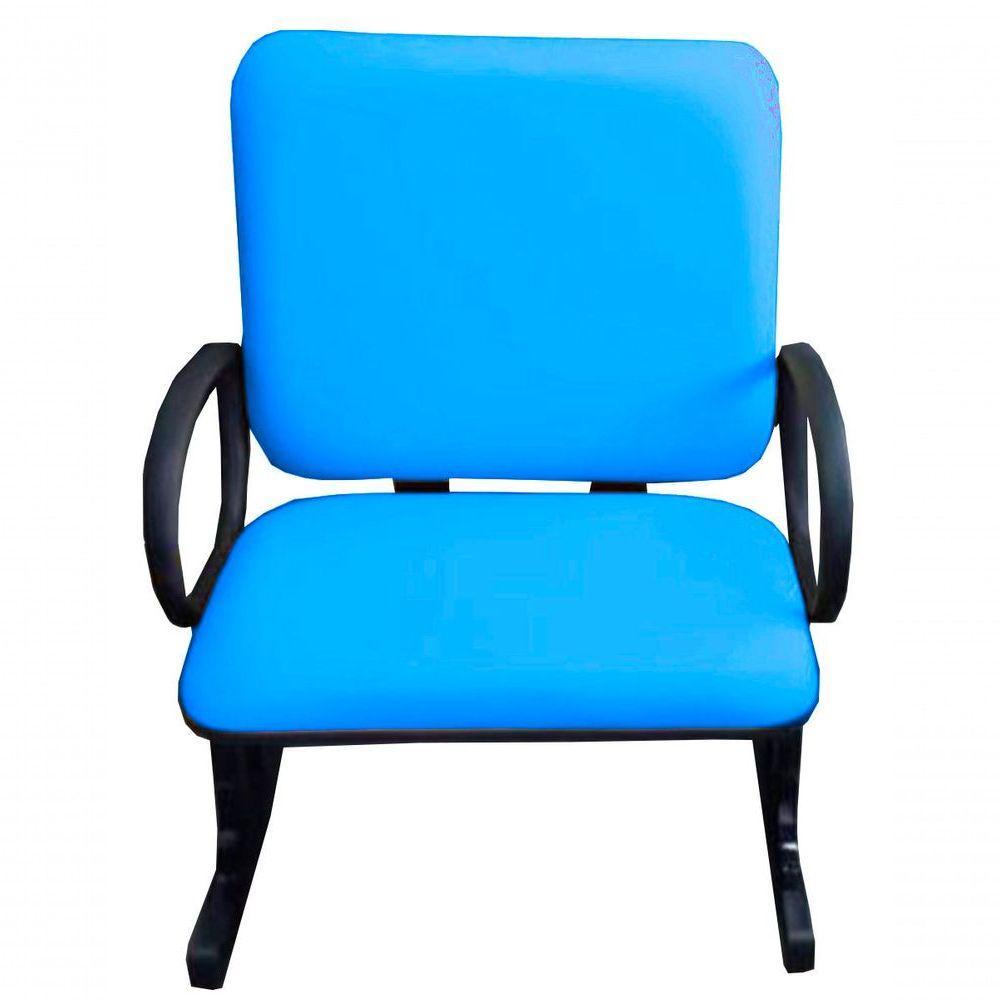 Cadeira Para Escritório Para Obesos Até 250kg Azul - 6