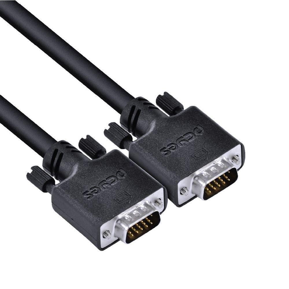 Cabo De Vídeo Vga 3+6 15 Pinos Macho Para Vga 3+6 15 Pinos Macho 28awg Puro Cobre 40 Metros - 3