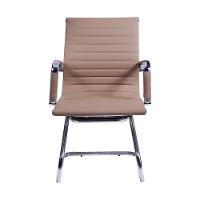 Cadeira Office Esteirinha Em Pu Caramelo Base Fixa Cromada - 9