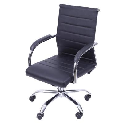 Cadeira Giratória Baixa Florença Preta Base Rodízio Cromado