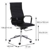 Cadeira Giratória Alta Office Esteirinha Em Pu Preto Base Rodízio Cromado - 2