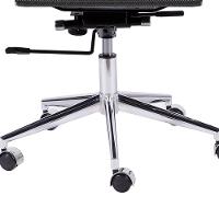 Cadeira Giratória Baixa Office Tela Preto Base Rodízio Cromado - 2