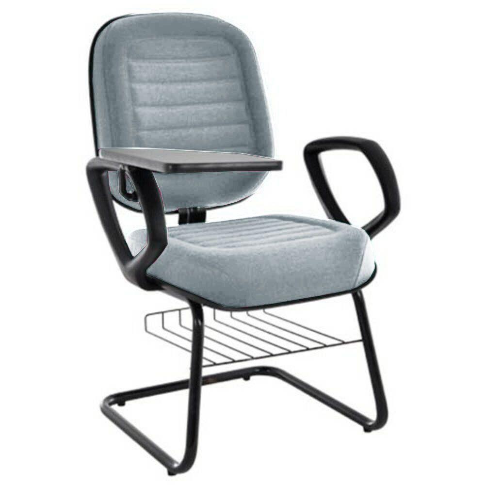 Cadeira Universitária Com Prancheta Linha Blenda Cinza - 1