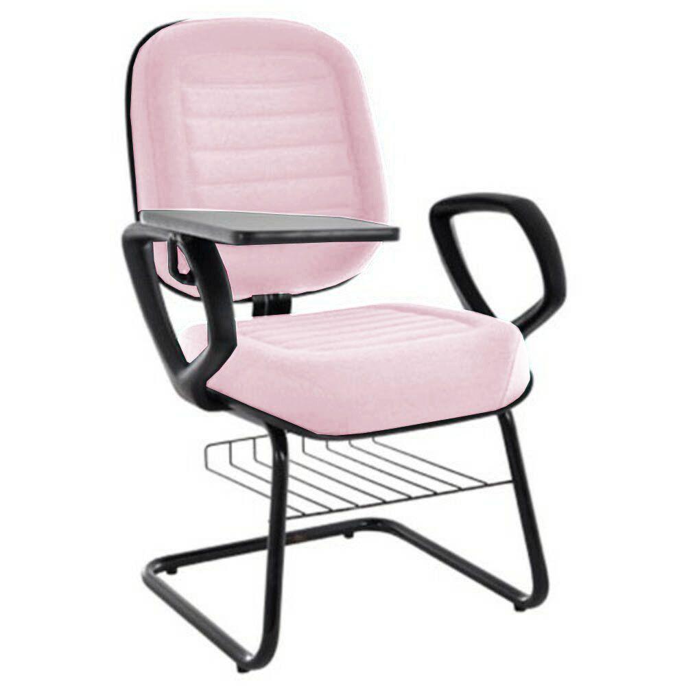 Cadeira Universitária Com Prancheta Linha Blenda Rosa - 1