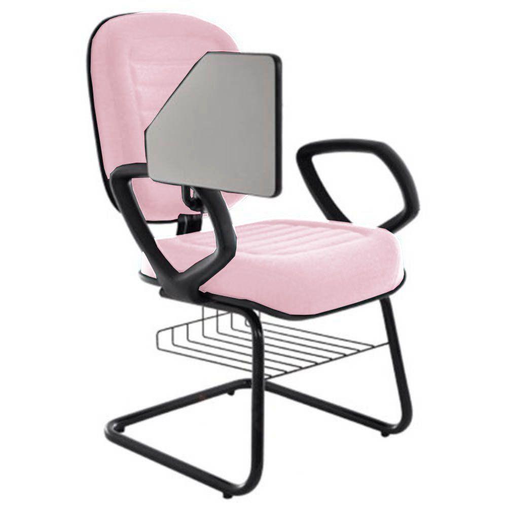Cadeira Universitária Com Prancheta Linha Blenda Rosa - 2