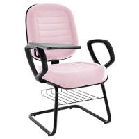 Cadeira Universitária Com Prancheta Linha Blenda Rosa - 1