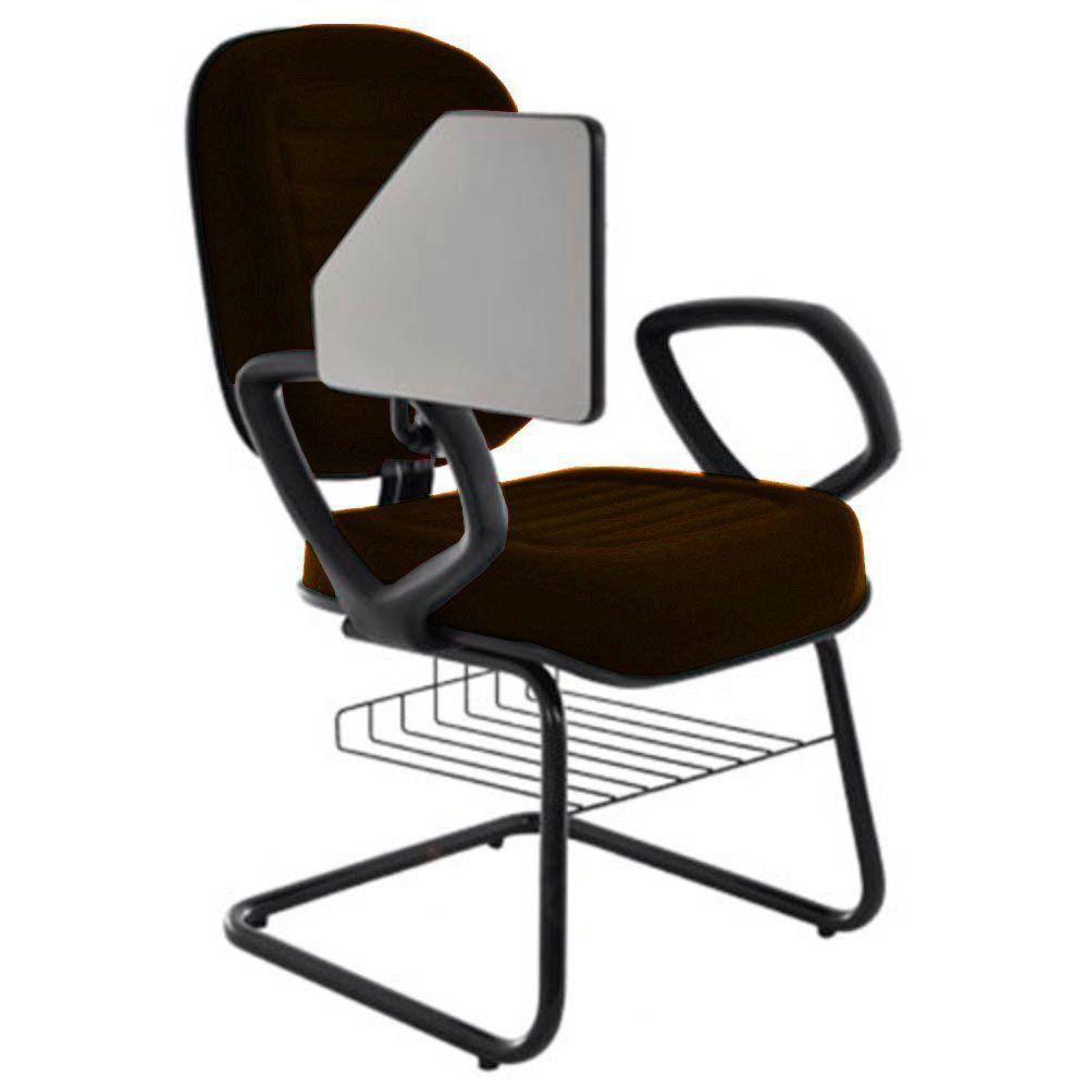 Cadeira Universitária Com Prancheta Linha Blenda Marrom - 2