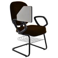 Cadeira Universitária Com Prancheta Linha Blenda Marrom - 2