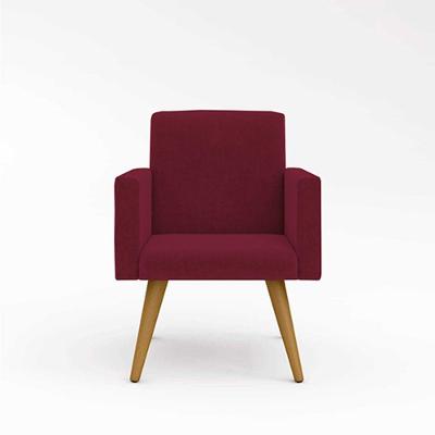 Cadeira Recepção Poltrona Escritório Balaqui marsala