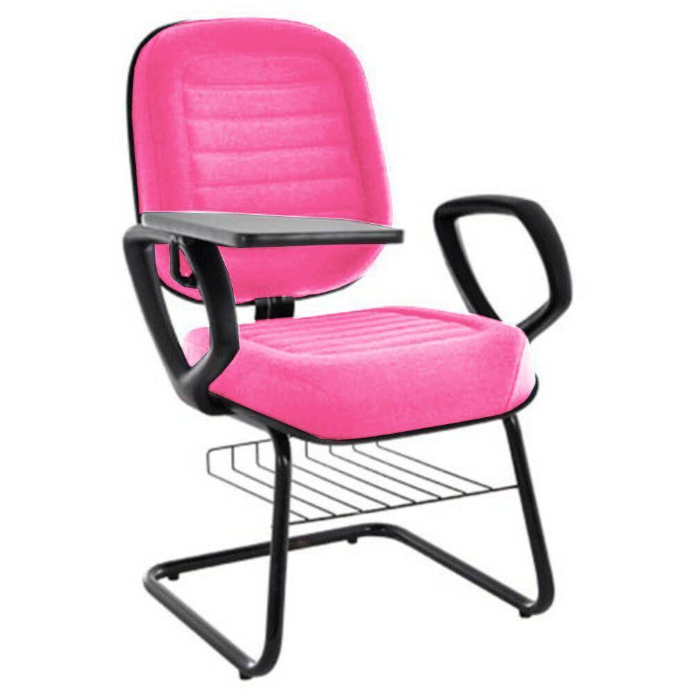 Cadeira Universitária Com Prancheta Linha Blenda Rosa - 1