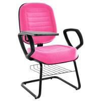 Cadeira Universitária Com Prancheta Linha Blenda Rosa - 1
