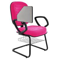 Cadeira Universitária Com Prancheta Linha Blenda Rosa - 2