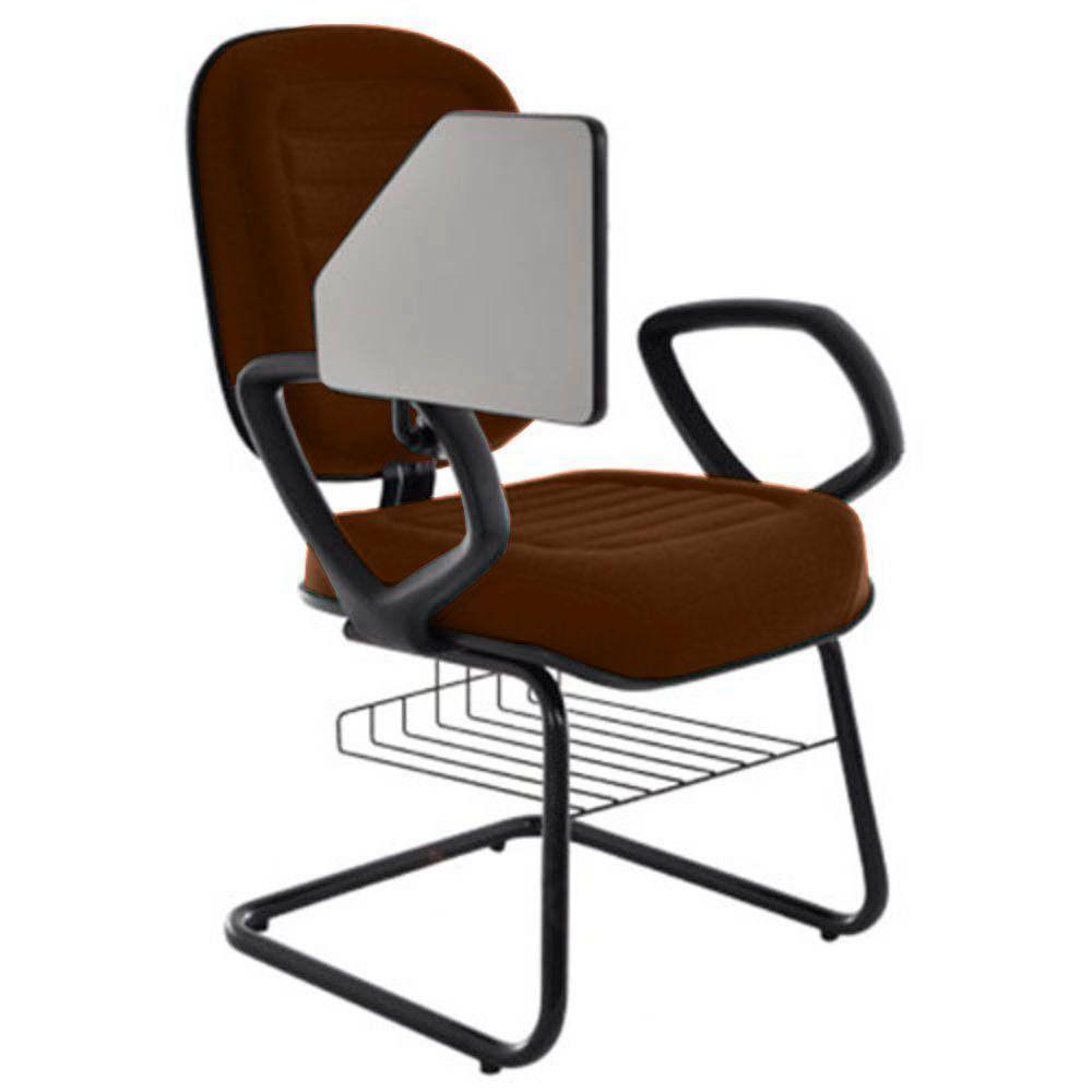 Cadeira Universitária Com Prancheta Linha Blenda Marrom - 2