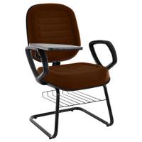 Cadeira Universitária Com Prancheta Linha Blenda Marrom - 1