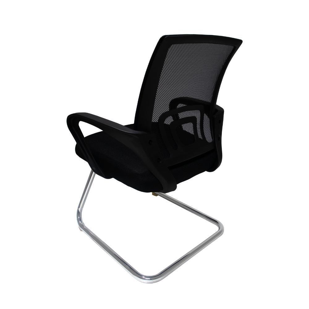 Cadeira De Escritório Detroit Fixa Preto Preto - 2