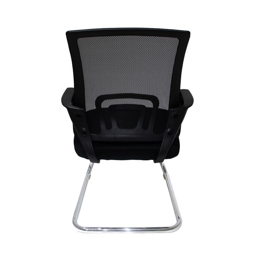 Cadeira De Escritório Detroit Fixa Preto Preto - 3