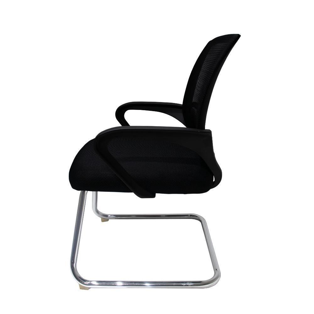 Cadeira De Escritório Detroit Fixa Preto Preto - 4