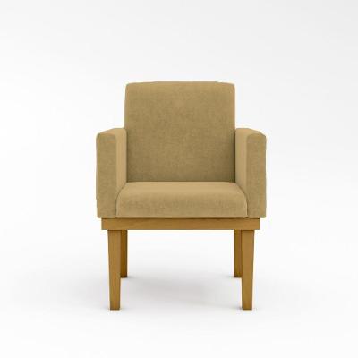 Cadeira Recepção Reforçada Poltrona Escritório capuccino