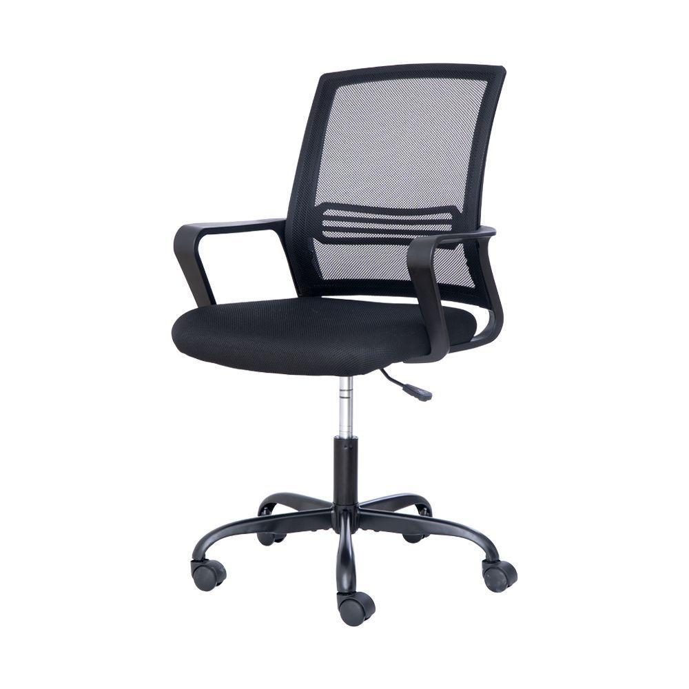 Cadeira Escritório Bhutan Diretor Tela Mesh Preta Giratória - 1