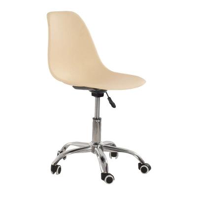 Cadeira Com Rodízios Eames Office Creme