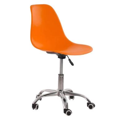 Cadeira Com Rodízios Eames Office Laranja